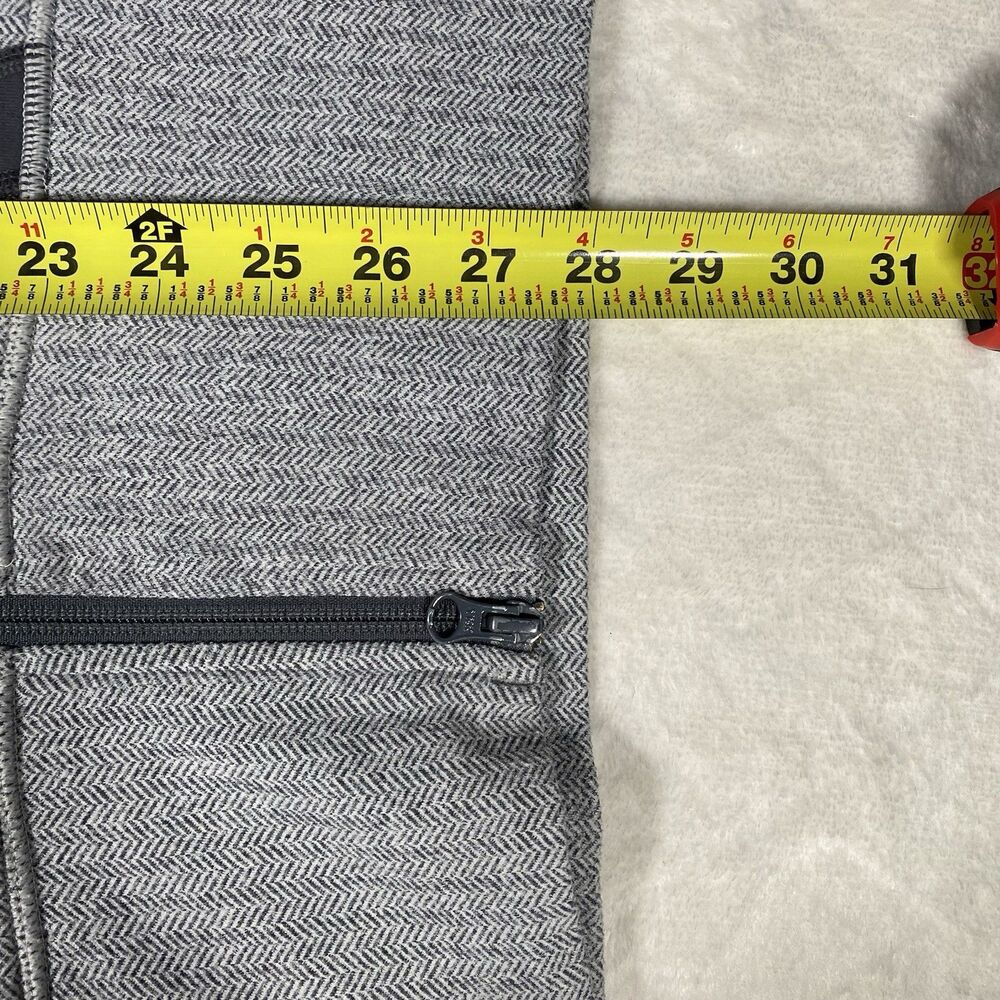 Lululemon Stride Jacket II Women's 6 Gray Herringbone Zip Hoodie Yoga Thumbholes - Picture 8 of 8